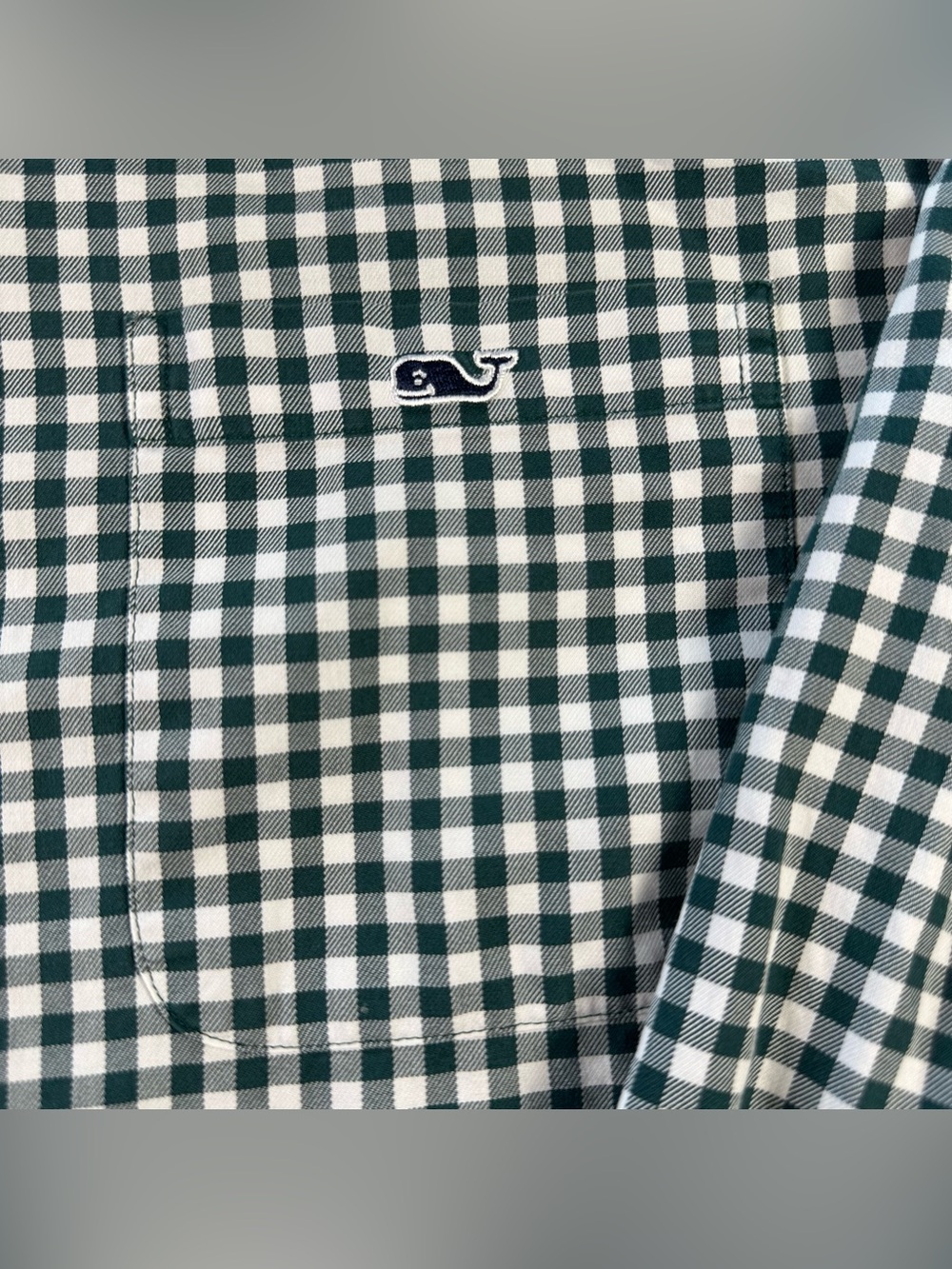 Vineyard Vines Tucker Shirt Mens L Green Gingham Classic Fit Cotton Button Down - Picture 7 of 13